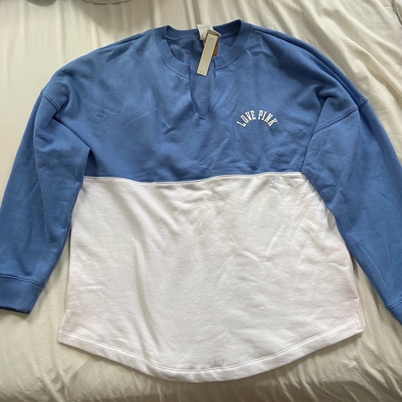 COPY - NWT PINK Blue Notched Pullover - Picture 2 of 2